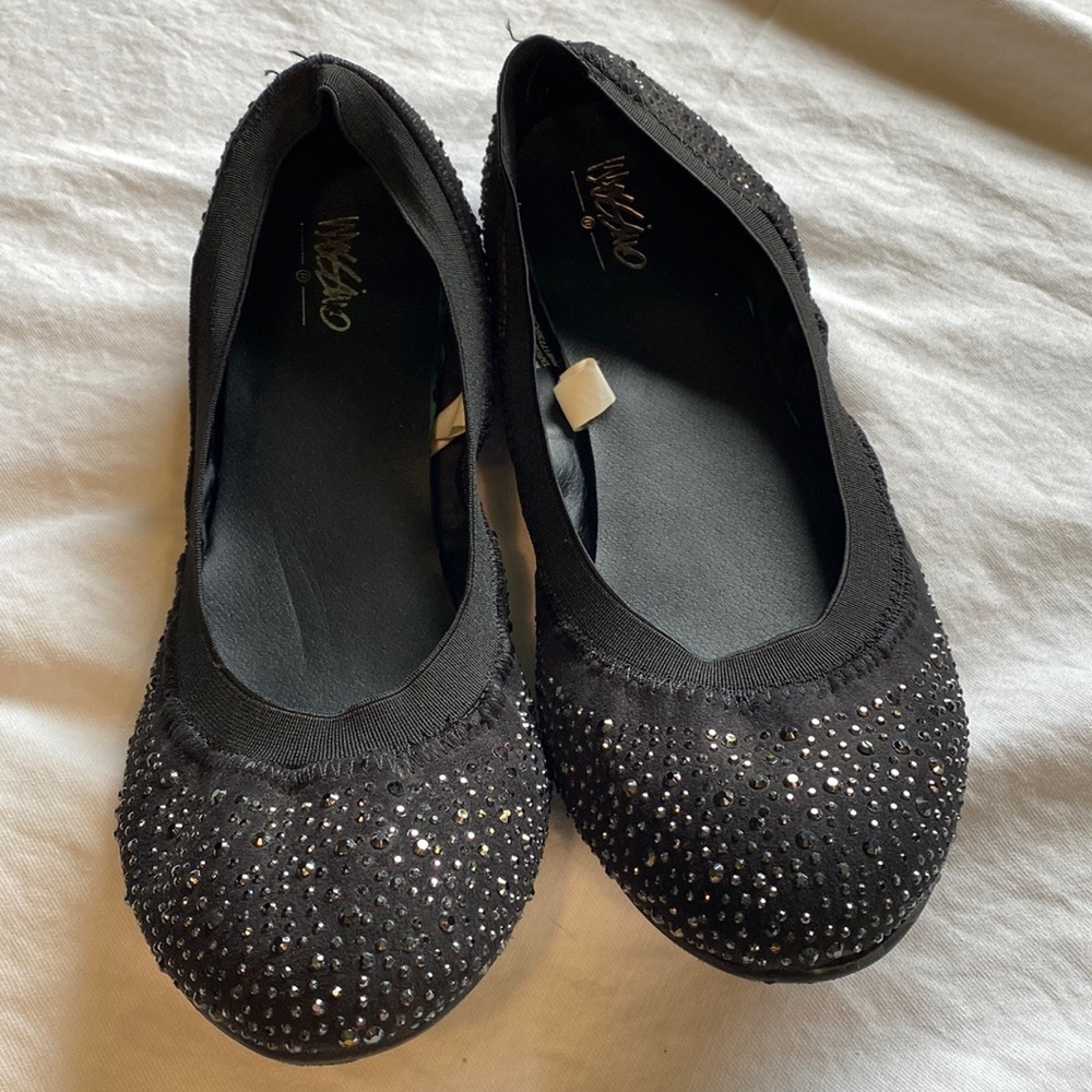 Massimo Rhinstone Studded Vanessa Ballerina 8.5 Flats